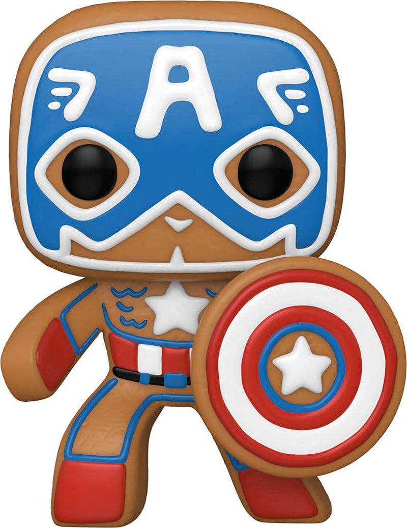 Funko Pop! Marvel: Holiday - Captain America - Marvel Comics - Vinyl-Sammelfigur - Geschenkidee - Offizielle Handelswaren - Spielzeug Für Kinder und Erwachsene - Comic Books Fans