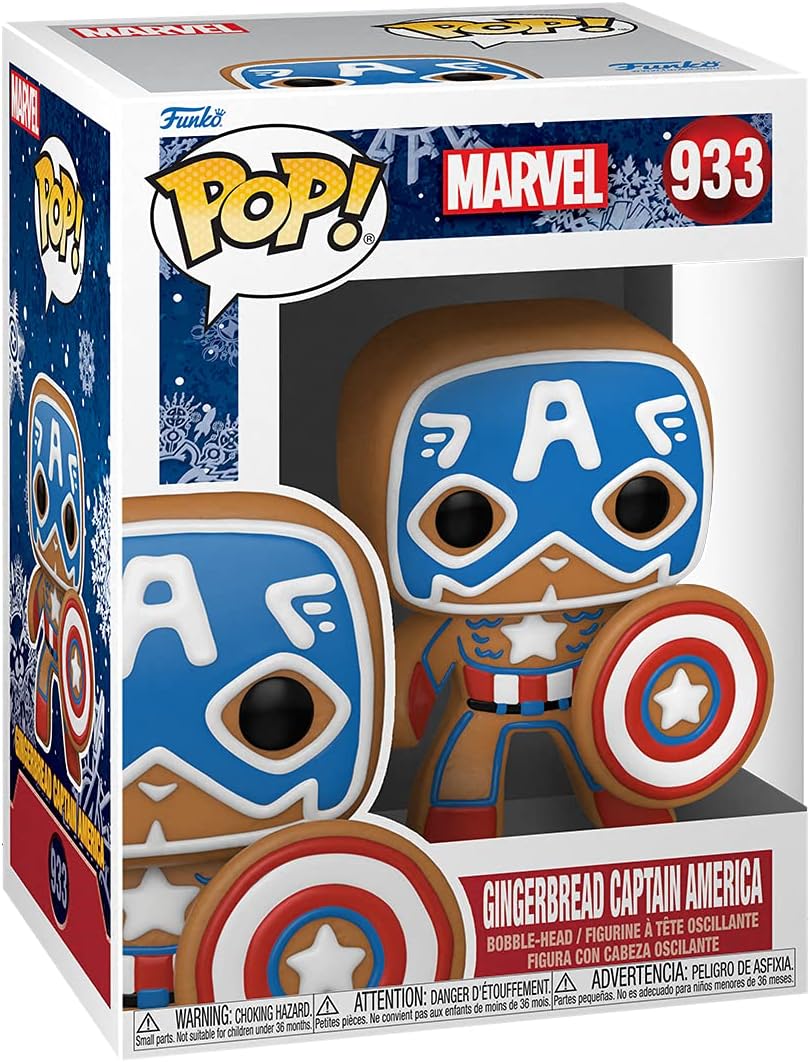 Funko Pop! Marvel: Holiday - Captain America - Marvel Comics - Vinyl-Sammelfigur - Geschenkidee - Offizielle Handelswaren - Spielzeug Für Kinder und Erwachsene - Comic Books Fans