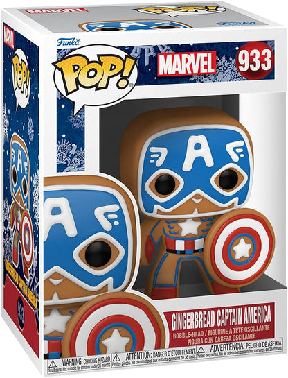 Funko Pop! Marvel: Holiday - Captain America - Marvel Comics - Vinyl-Sammelfigur - Geschenkidee - Offizielle Handelswaren - Spielzeug Für Kinder und Erwachsene - Comic Books Fans