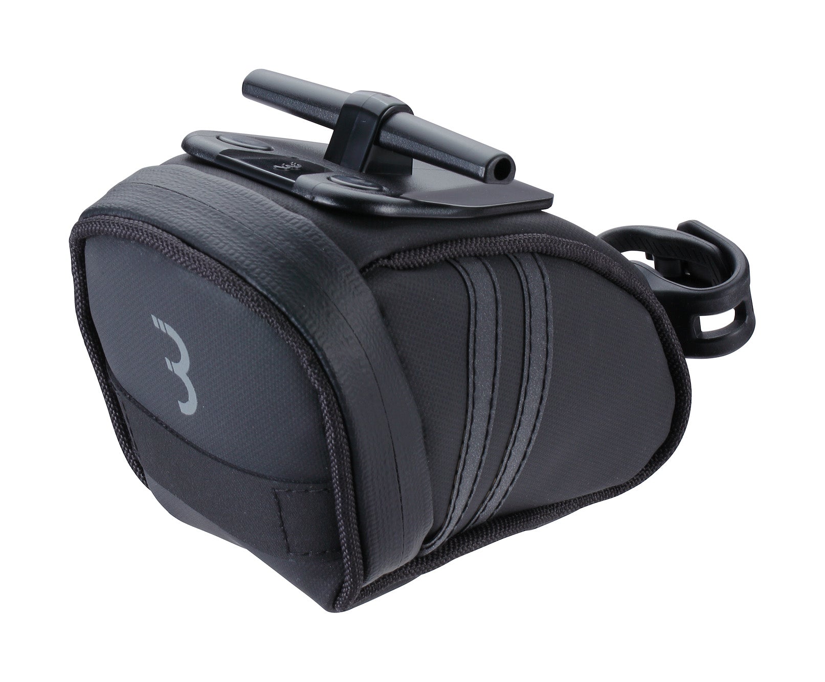 BBB Cycling Fahrrad Satteltasche für einfache Montage auf Mountainbike Rennrad und citybike, Kompakte Sattel Tasche, Saddle Bag, BSB-13M 2.0 Curvepack, Schwarz, Small (360 cm3
