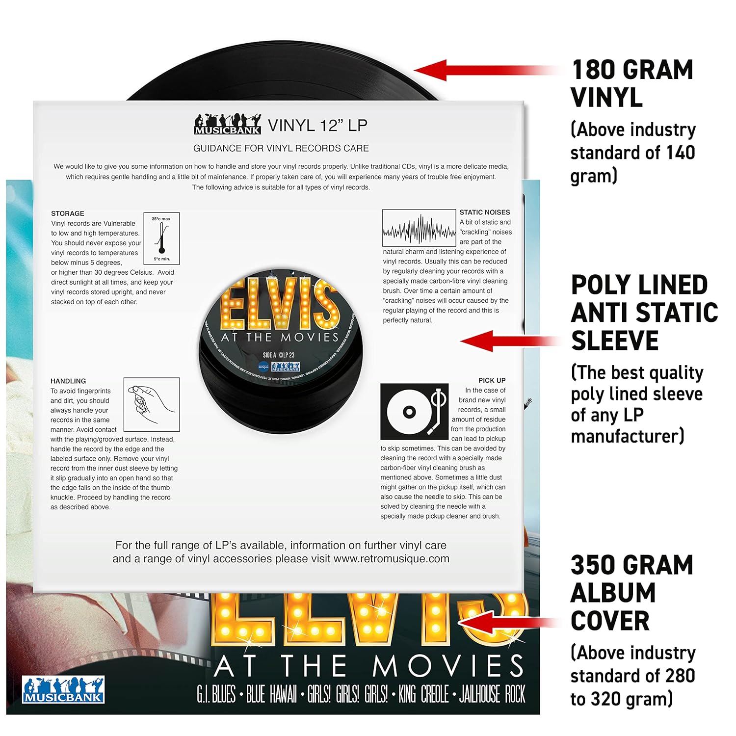 Elvis - At The Movies 12” Record, Label: MUSICBANK
