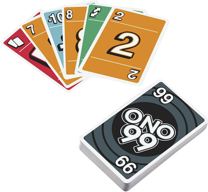 ONO 99 Card Game for Kids & Families, 2 to 6 Players, Adding Numbers, Gift for Ages 7 Years & Older, HHL37