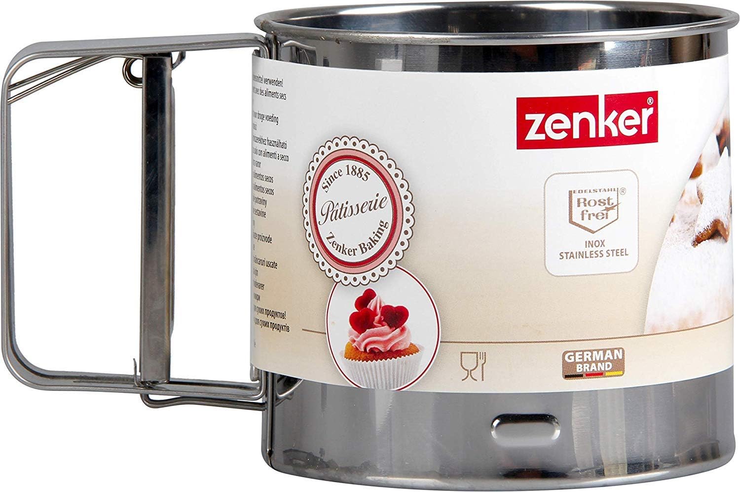 FACKELMANN 44990 Flour Sieve, Stainless Steel, Silver