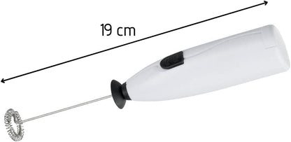 Fackelmann 42317 Plastic/Stainless Steel Milk Foamer, Black/White/Silver 19.5 x 3.5 x 2.5 cm Black/White/Silver