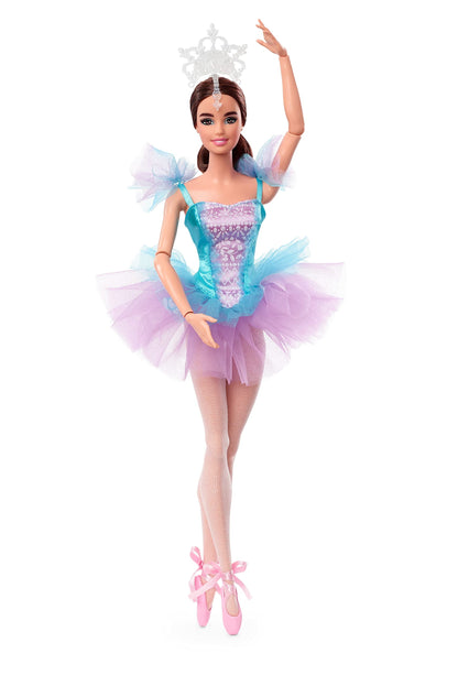 Barbie Signature Ballet Wishes Doll (Brunette, 12 in), Posable, Wearing Ballerina Costume, Tutu, Pointe Shoes & Tiara, Gift for 6 Year Olds and Up, HCB87