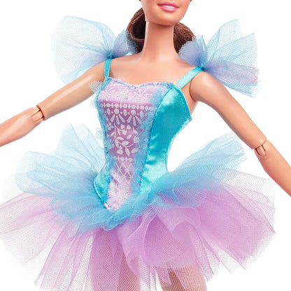Barbie Signature Ballet Wishes Doll (Brunette, 12 in), Posable, Wearing Ballerina Costume, Tutu, Pointe Shoes & Tiara, Gift for 6 Year Olds and Up, HCB87