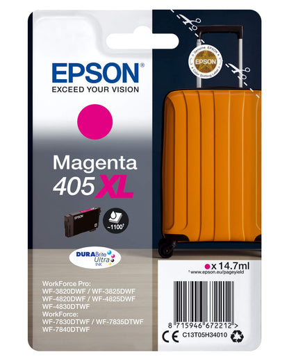 Epson Singlepack Magenta 405XL DURABrite Ultra Ink,Black