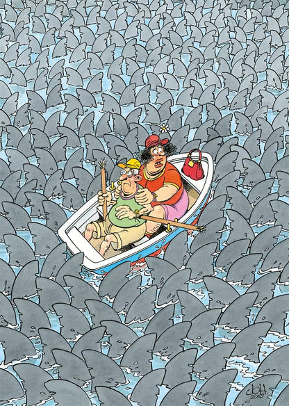 Jumbo Diset Jan van Haasteren Expert 1: Sharks Everywhere 500 Pieces - Puzzle for Adults