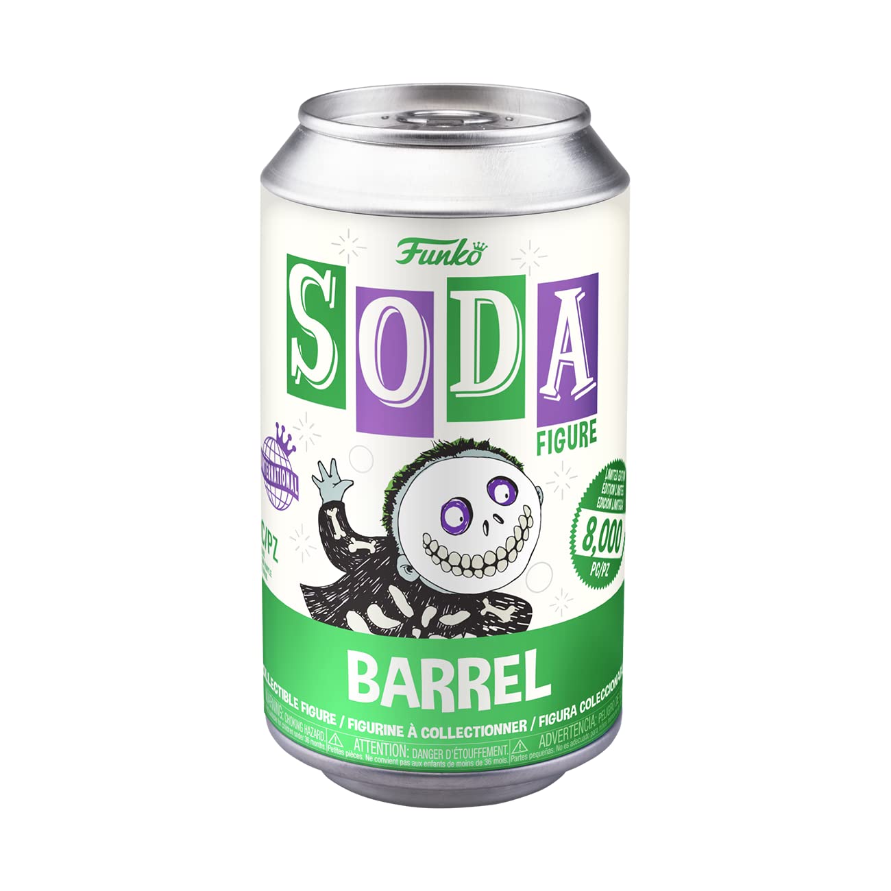 Funko Vinyl SODA: The Nightmare Before Christmas - Barrel w/Chase(IE). 1 in 6 Chance of Receiving A Chase Variant (Styles May Vary), Multicolor, One Size (58692