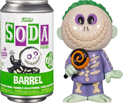 Funko Vinyl SODA: The Nightmare Before Christmas - Barrel w/Chase(IE). 1 in 6 Chance of Receiving A Chase Variant (Styles May Vary), Multicolor, One Size (58692