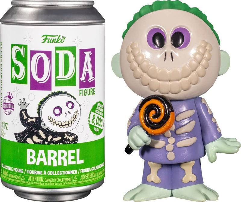 Funko Vinyl SODA: The Nightmare Before Christmas - Barrel w/Chase(IE). 1 in 6 Chance of Receiving A Chase Variant (Styles May Vary), Multicolor, One Size (58692