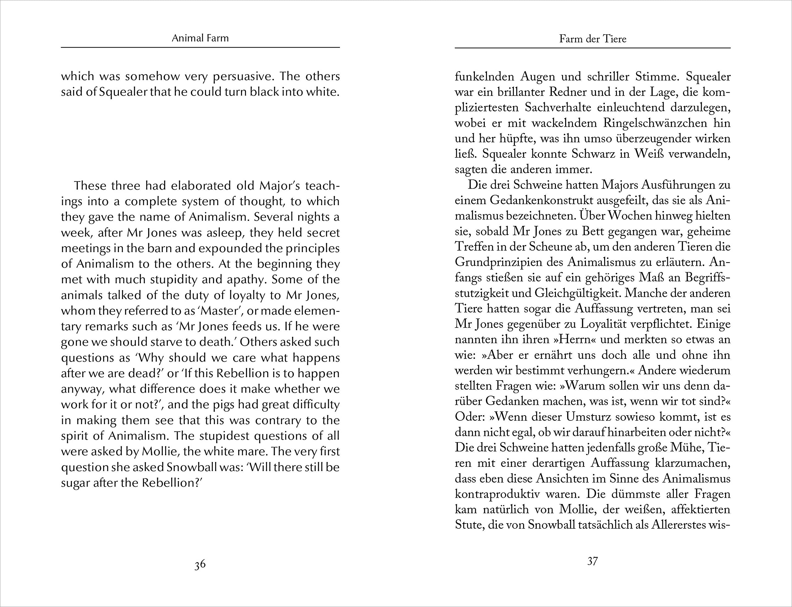 Farm der Tiere / Animal Farm: Zweisprachige Ausgabe (deutsch/englisch) ǀ Parallel gesetzter Text ǀ Klassiker im Original lesen (Anacondas zweisprachige Bücher, Band 20
