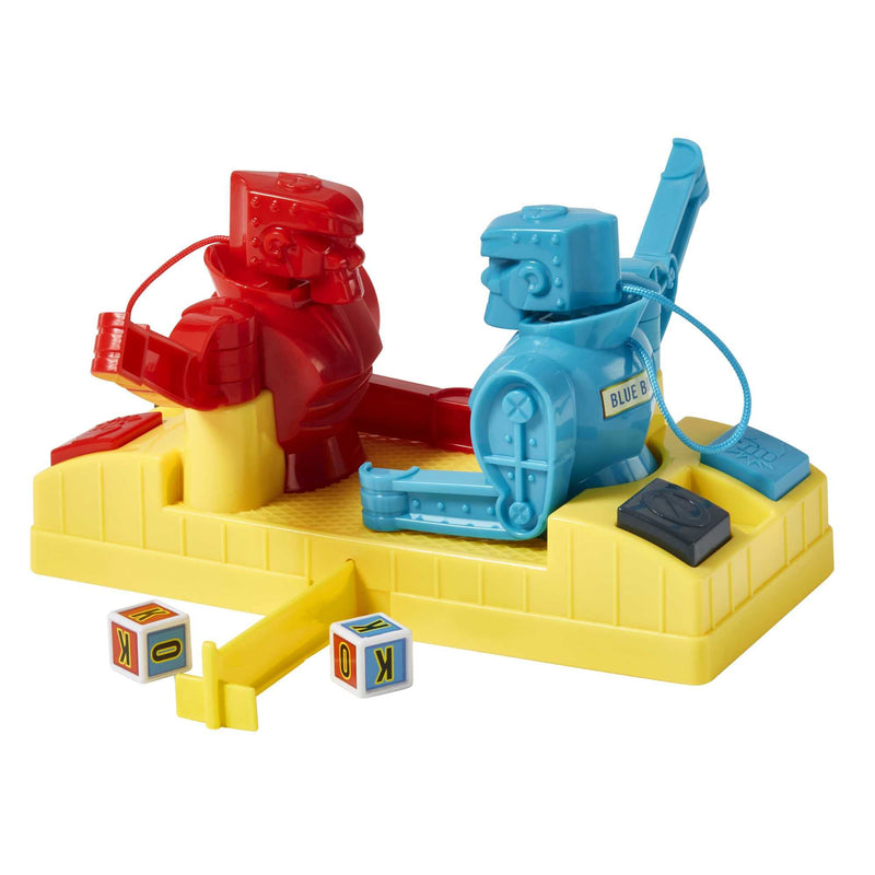 Mattel Games - Rock 'Em Sock 'Em Robots Colpisci e Blocca, Gioco da Pugilato ad Azionamento Manuale con Scontro sul Ring tra i Personaggi Red Rocker e Blue Bomber, Giocattolo per Bambini 6+ Anni