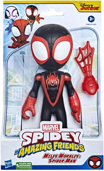 Marvel Spidey and His Amazing Friends Miles Morales Spiderman Action Figure with Web Shooter Accessory 22cm