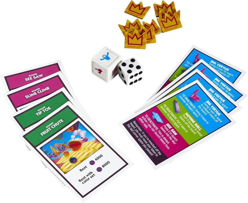 MONOPOLY Fall Guys Ultimate Knockout Edition Board Game for Players Ages 8 and Up, Dodge Interactive Obstacles, Includes Knockout Die