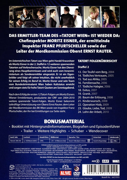 Tatort Wien - Inspektor Eisner ermittelt - Staffel 2 (Folgen 13-24) (6 DVDs)