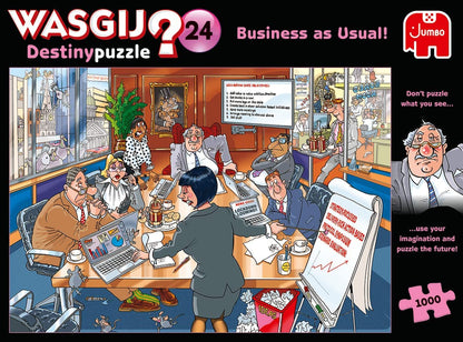 Jumbo, Wasgij, Destiny 24 Business as Usual, Puzzles for Adults, 1000 piece &, Wasgij Christmas 18 Gingerbread Showstopper, Jigsaw Puzzles for Adults, 2 x 1000piece + 18 Gingerbread Showstopper