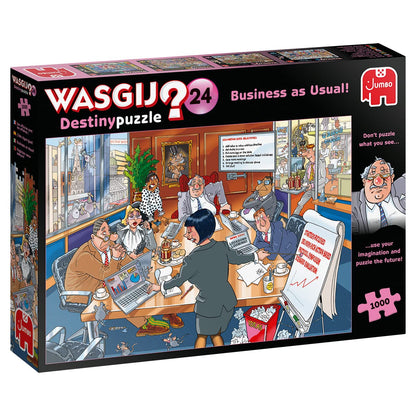 Jumbo, Wasgij, Destiny 24 Business as Usual, Puzzles for Adults, 1000 piece &, Wasgij Christmas 18 Gingerbread Showstopper, Jigsaw Puzzles for Adults, 2 x 1000piece + 18 Gingerbread Showstopper
