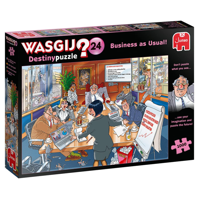 Jumbo, Wasgij, Destiny 24 Business as Usual, Puzzles for Adults, 1000 piece &, Wasgij Christmas 18 Gingerbread Showstopper, Jigsaw Puzzles for Adults, 2 x 1000piece + 18 Gingerbread Showstopper