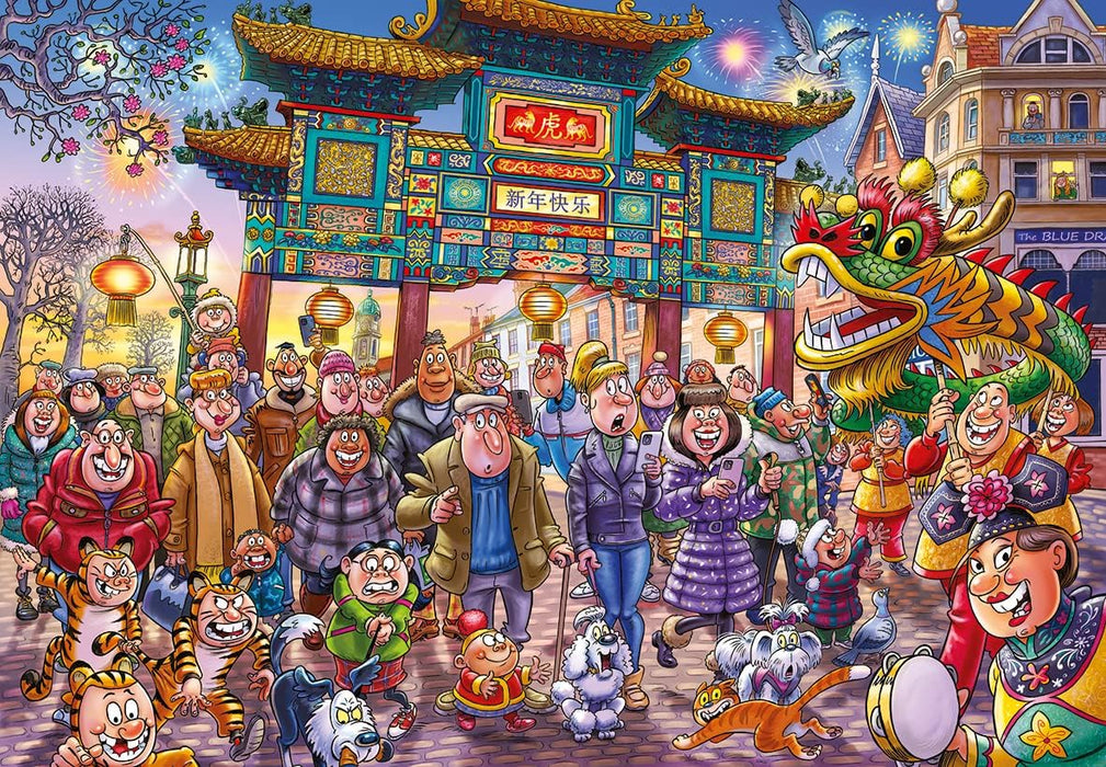 Jumbo Wasgij Original 39, Chinese New Year!, 1000 piece Jigsaw Puzzle &, Wasgij Mystery 23, Pooch Parlour, Jigsaw Puzzles for Adults, 1000 piece