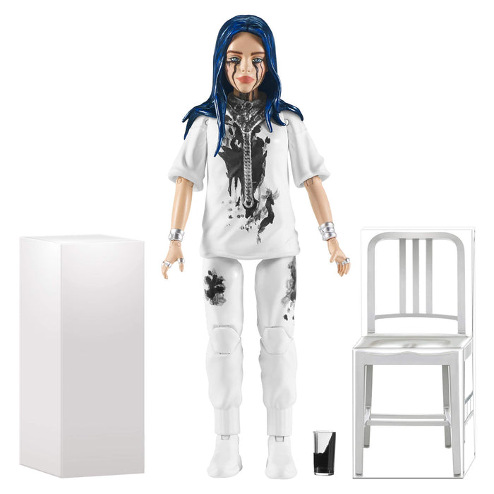 Billie Eilish Bandai 10.5" Collectible Figure Bad Guy Doll Toy with Music Video Inspired Clothes and Set Backdrop When the Party is Over