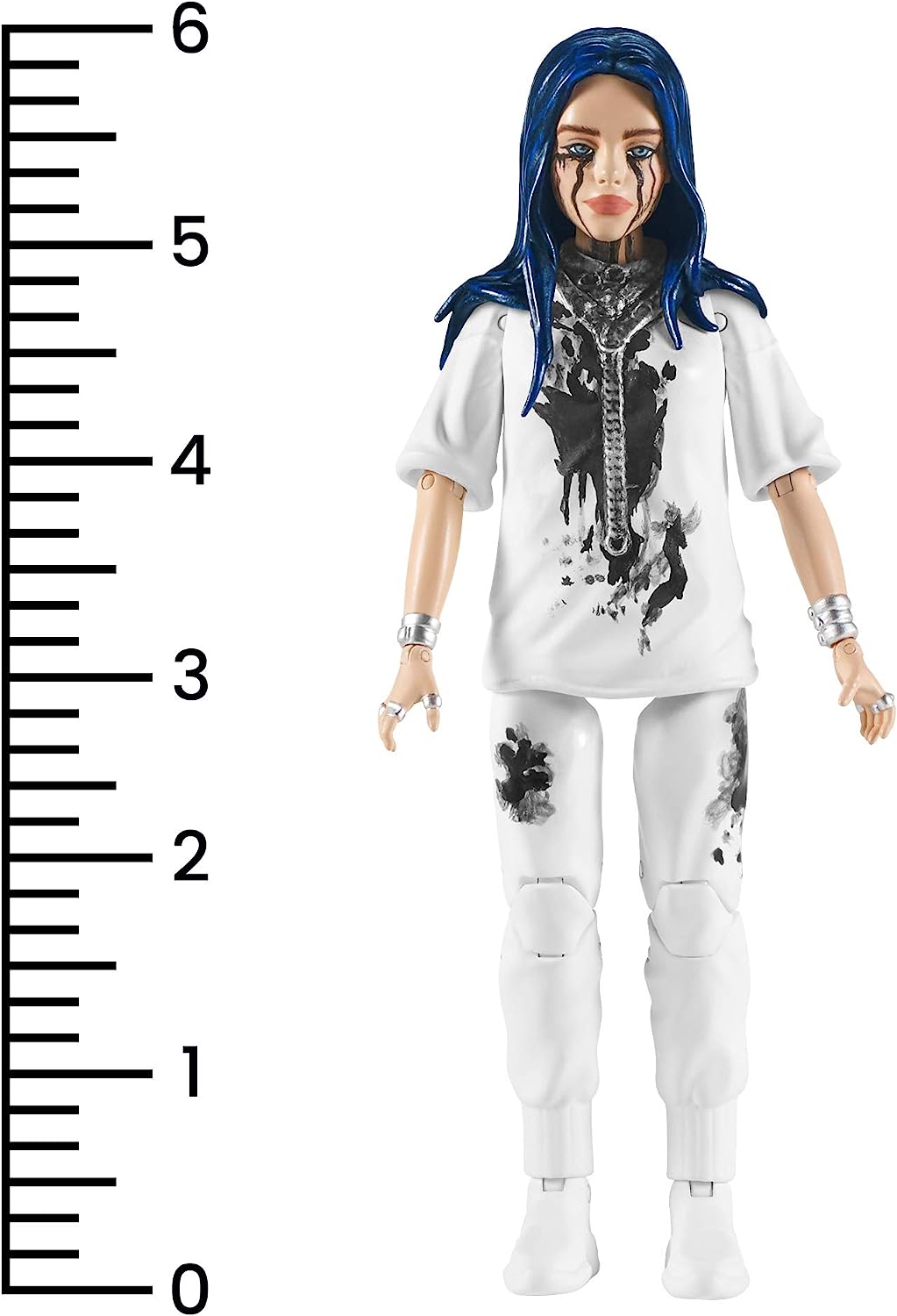 Billie Eilish Bandai 10.5" Collectible Figure Bad Guy Doll Toy with Music Video Inspired Clothes and Set Backdrop When the Party is Over