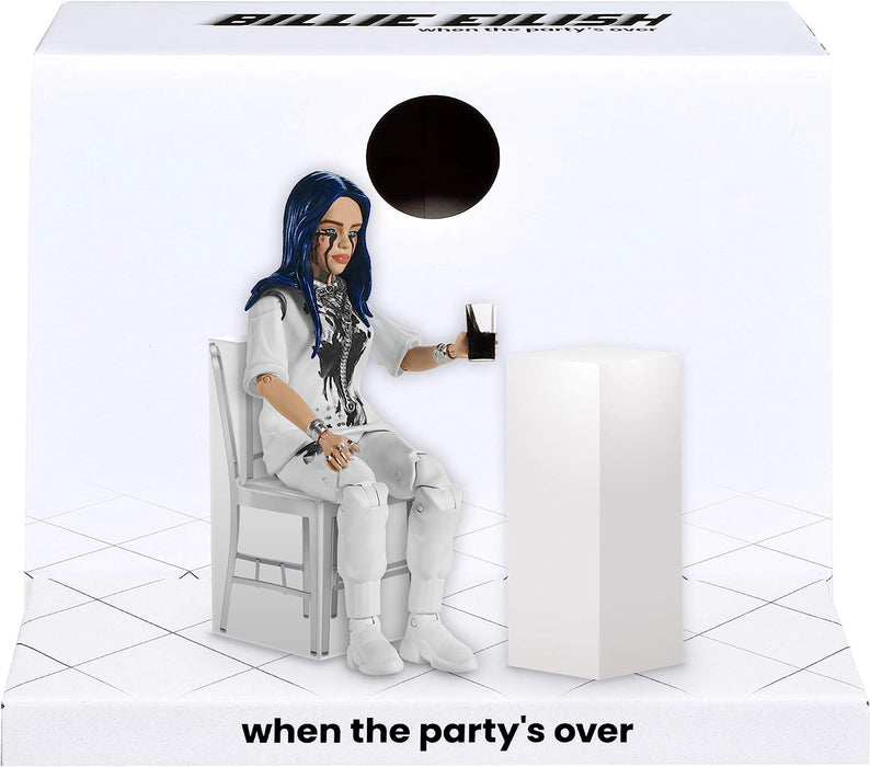 Billie Eilish Bandai 10.5" Collectible Figure Bad Guy Doll Toy with Music Video Inspired Clothes and Set Backdrop When the Party is Over
