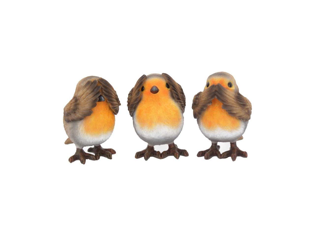 Nemesis Now Three Wise Robins - Figura Decorativa (8 cm), Color marrón
