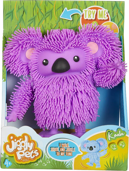 Jiggly Pets Koala Pink Interactive Electronic Koala toy with sounds music and movement Animal Toys Interactive pets Purple