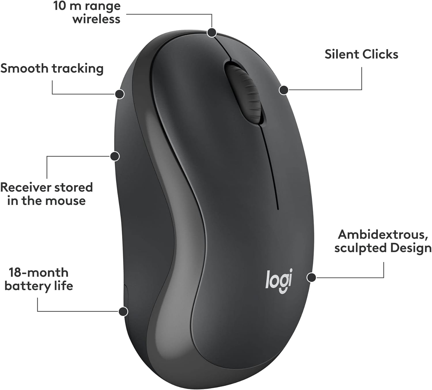 Logitech MK295 Silent Wireless Mouse & Keyboard Combo with SilentTouch Technology, Full Numpad, Advanced Optical Tracking, Lag-Free Wireless, 90% Less Noise, QWERTY UK English Layout