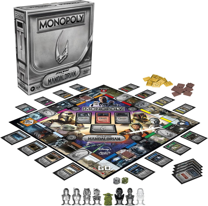 Monopoly: Star Wars The Mandalorian Edition Board Game, Inspired by The Mandalorian Season 2, Protect Grogu from Imperial Enemies