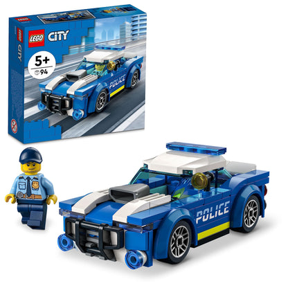 LEGO 60312 City Police Car Toy for Kids 5 plus Years Old with Officer Minifigure, Small Gift Idea, Adventures Series, Chase Vehicle Building Set