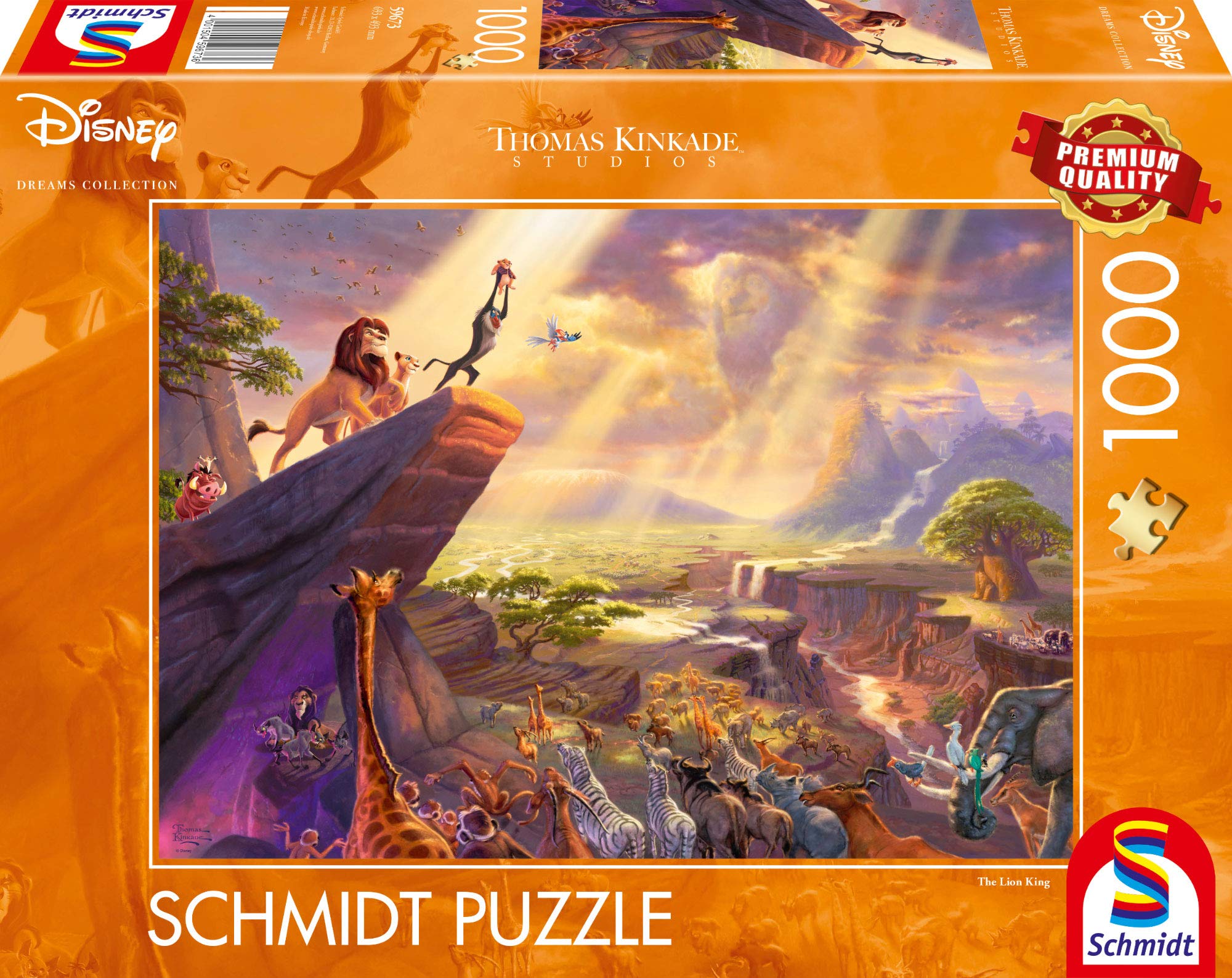 Schmidt 59673 Spiele + Thomas_Kinkade: Disney_The_Lion_King + Jigsaw_Puzzle + 1000_Pieces