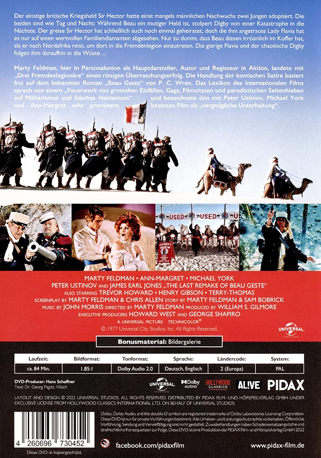 Drei Fremdenlegionäre (The Last Remake of Beau Geste) - Remastered Edition / Marty Feldmans vergnügliche Militärkomödie mit Starbesetzung (Pidax Film-Klassiker