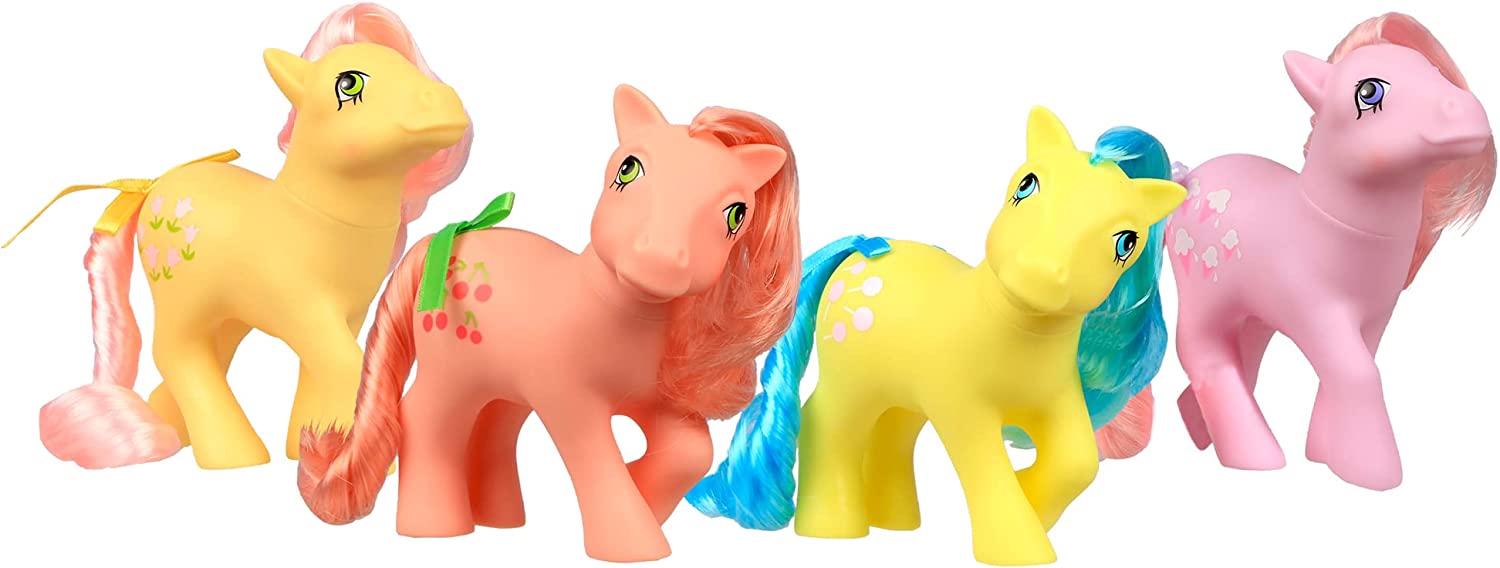 Kirschblüte Klassisches Pony, My Little Pony, Basic Fun, 35287, sammelbares Vintage-Pferde-Spielzeug für Kinder, Einhorn-Spielzeug für Jungen und Mädchen ab 3 Jahren