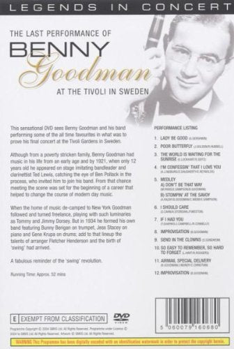 The Last Performance of Benny Goodman at the Tivoli in Sweden