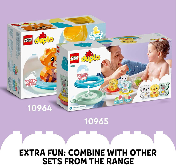 LEGO 10966 DUPLO Bath Time Fun: Floating Animal Island Bath Toy for Babies and Toddlers 1.5 plus Years Old, Baby Bathtub Water Toys, Easy to Clean