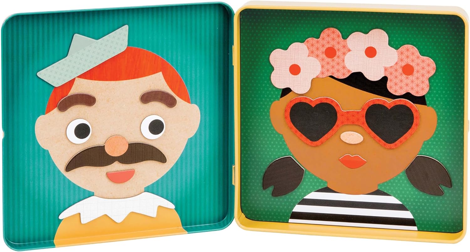 Petit Collage Funny Faces Magnetic Play Set
