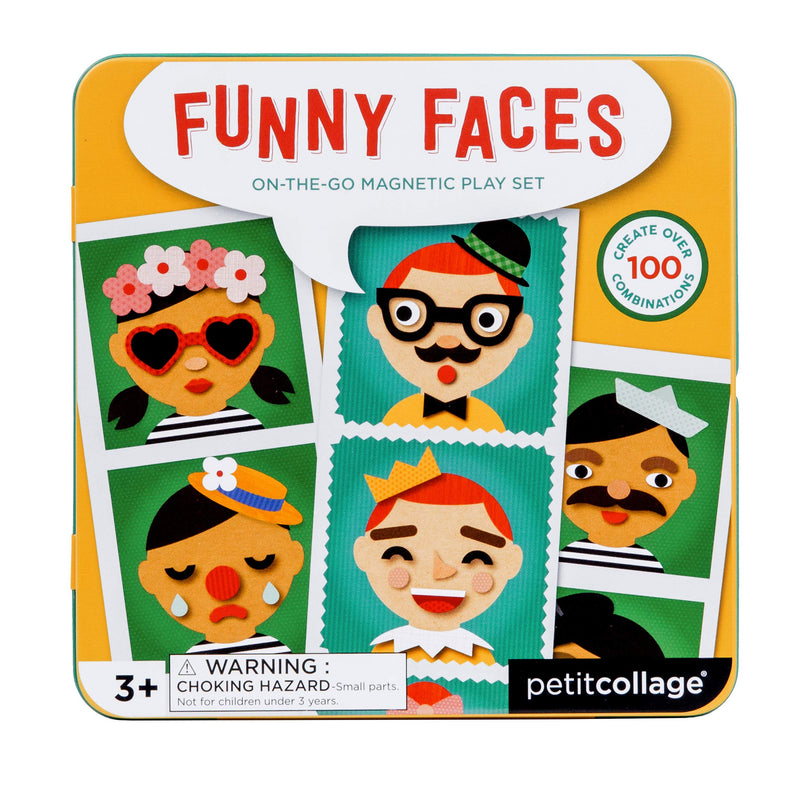 Petit Collage Funny Faces Magnetic Play Set