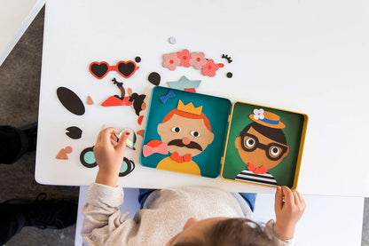 Petit Collage Funny Faces Magnetic Play Set