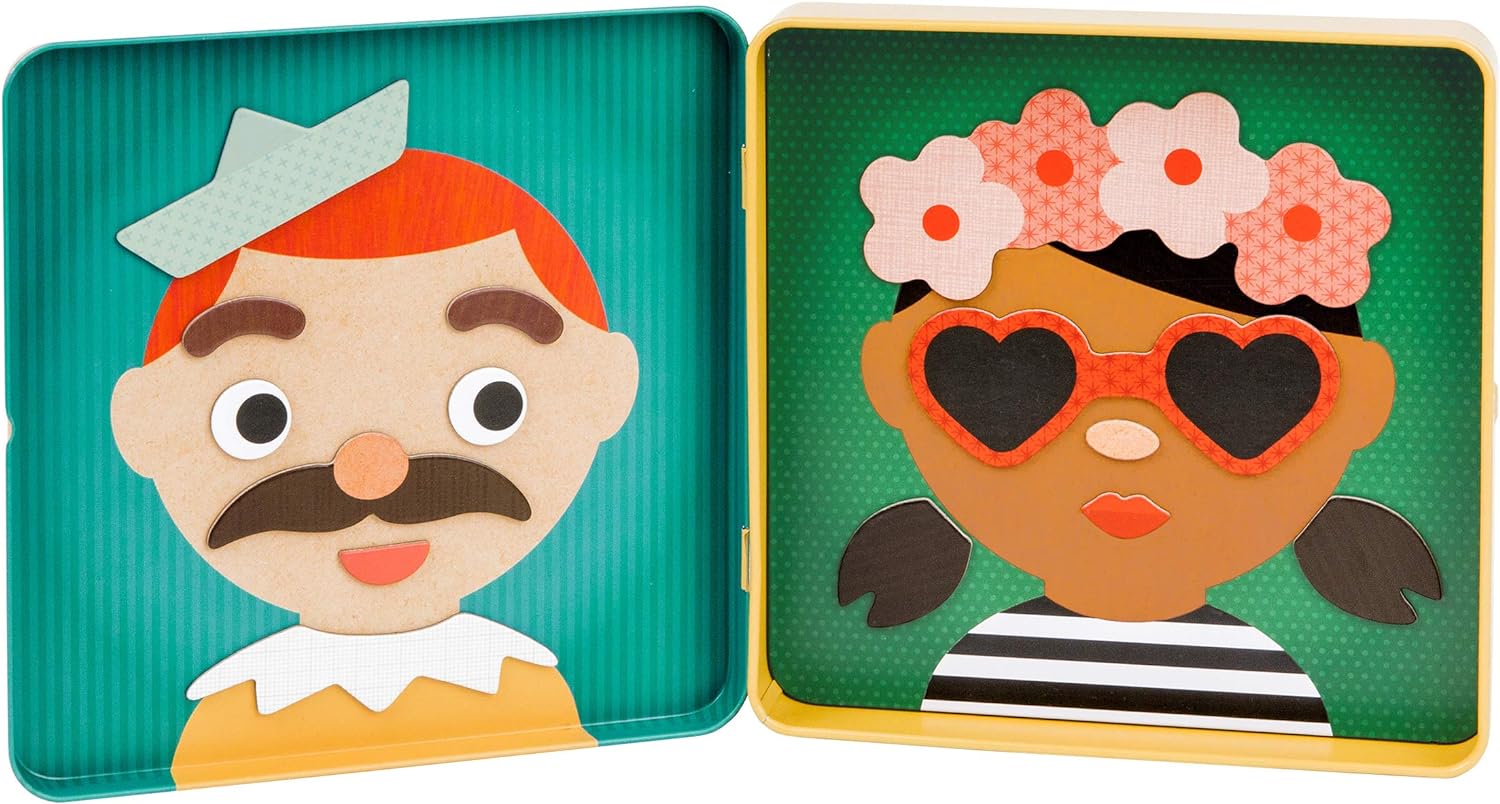 Petit Collage Funny Faces Magnetic Play Set
