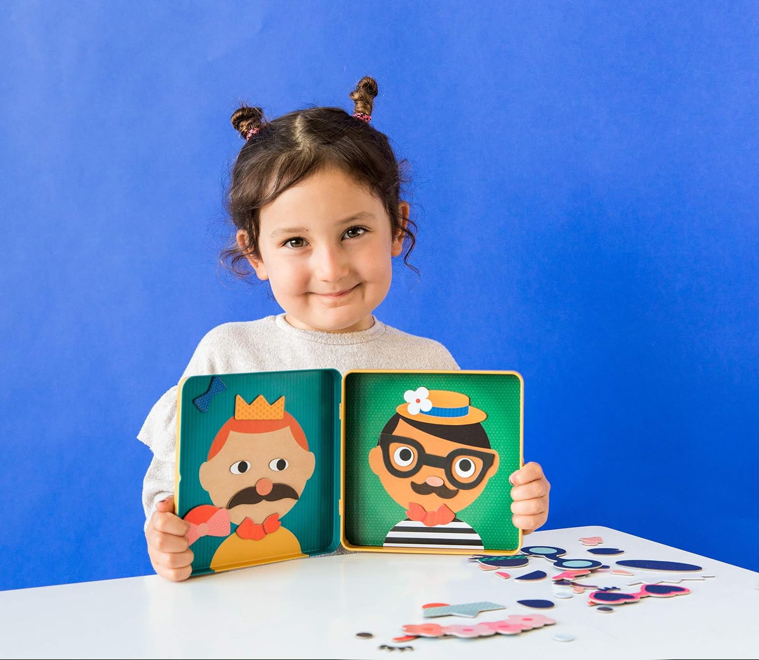 Petit Collage Funny Faces Magnetic Play Set