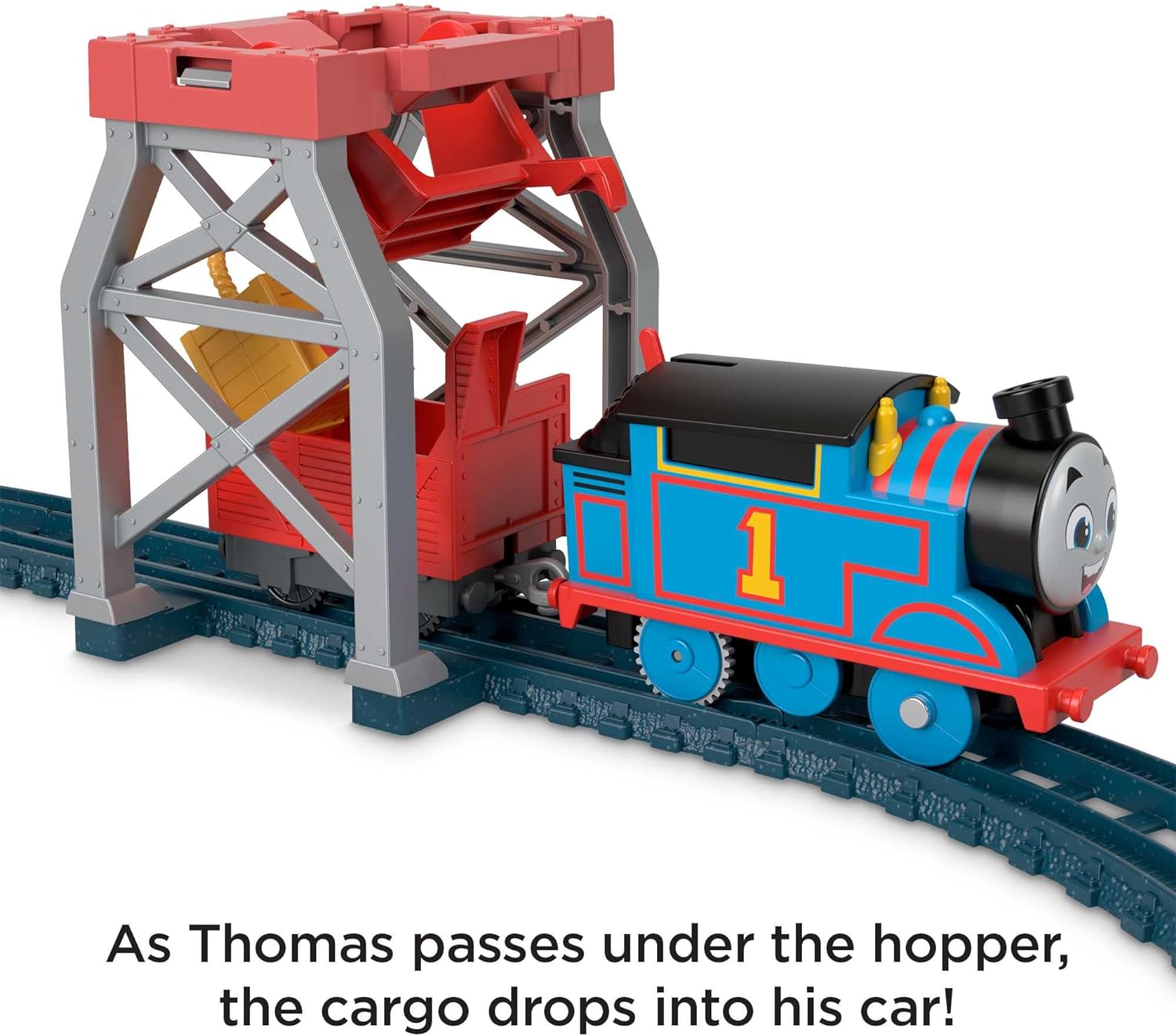 Thomas & Friends 3-in-1 Package Pickup Train Set with motorized Thomas for preschoolers ages 3 years and older, HGX64
