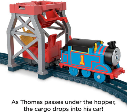 Thomas & Friends 3-in-1 Package Pickup Train Set with motorized Thomas for preschoolers ages 3 years and older, HGX64