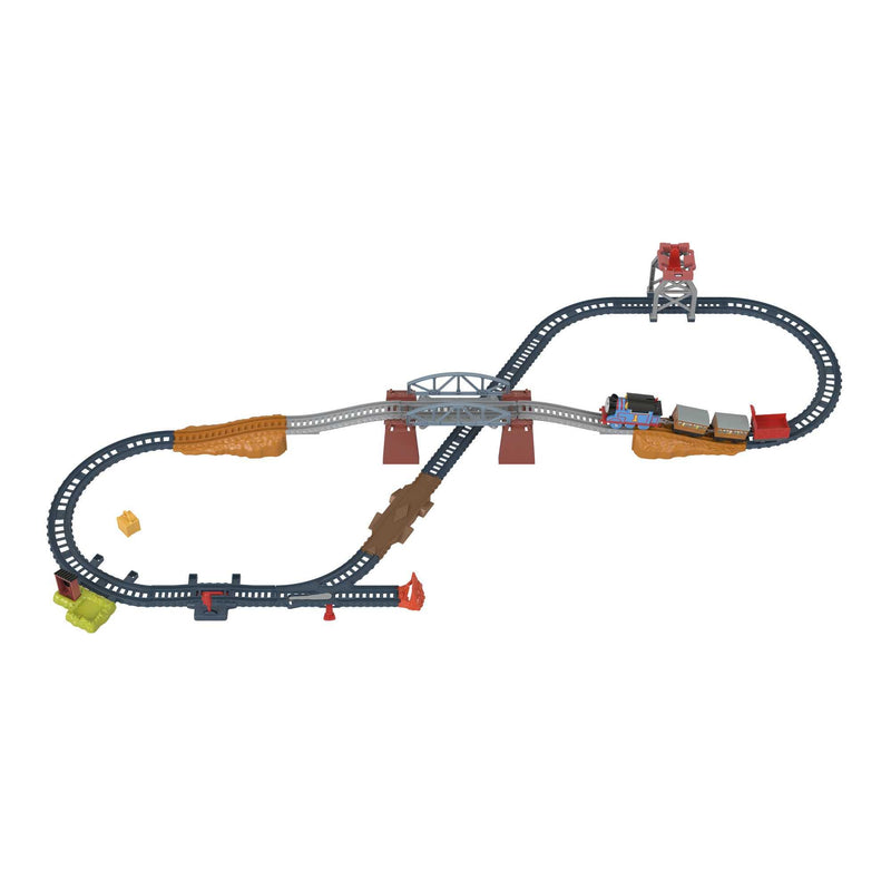 Thomas y sus amigos Set de juego 3 en 1 Pistas para coches de juguete con tren motorizado y accesorios (Mattel HGX64