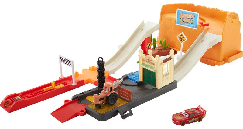 Disney and Pixar Cars Toys | Track Set and Storage | Race and Go Playset with Lightning McQueen Toy Car | 3 Configurations | Kids Gifts