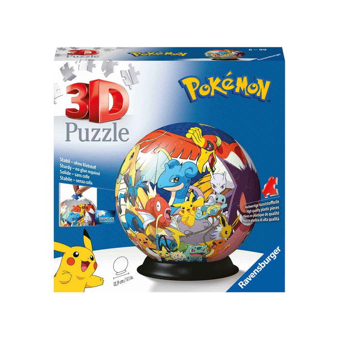 Ravensburger Pokemon 3D Jigsaw Puzzle Ball for Kids Age 6 Years Up - 72 Pieces - No Glue Required - Gifts for Boys and Girls