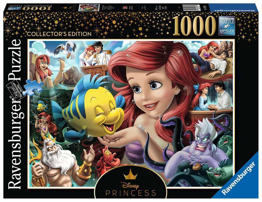 Ravensburger Disney Princess Heroines No.3 The Little Mermaid 1000 Piece Jigsaw Puzzle & Disney Collector's Edition Winnie the Pooh 1000 Piece Jigsaw Puzzles for Adults&Kids Age 12+ + Winnie the Pooh Jigsaw Puzzles