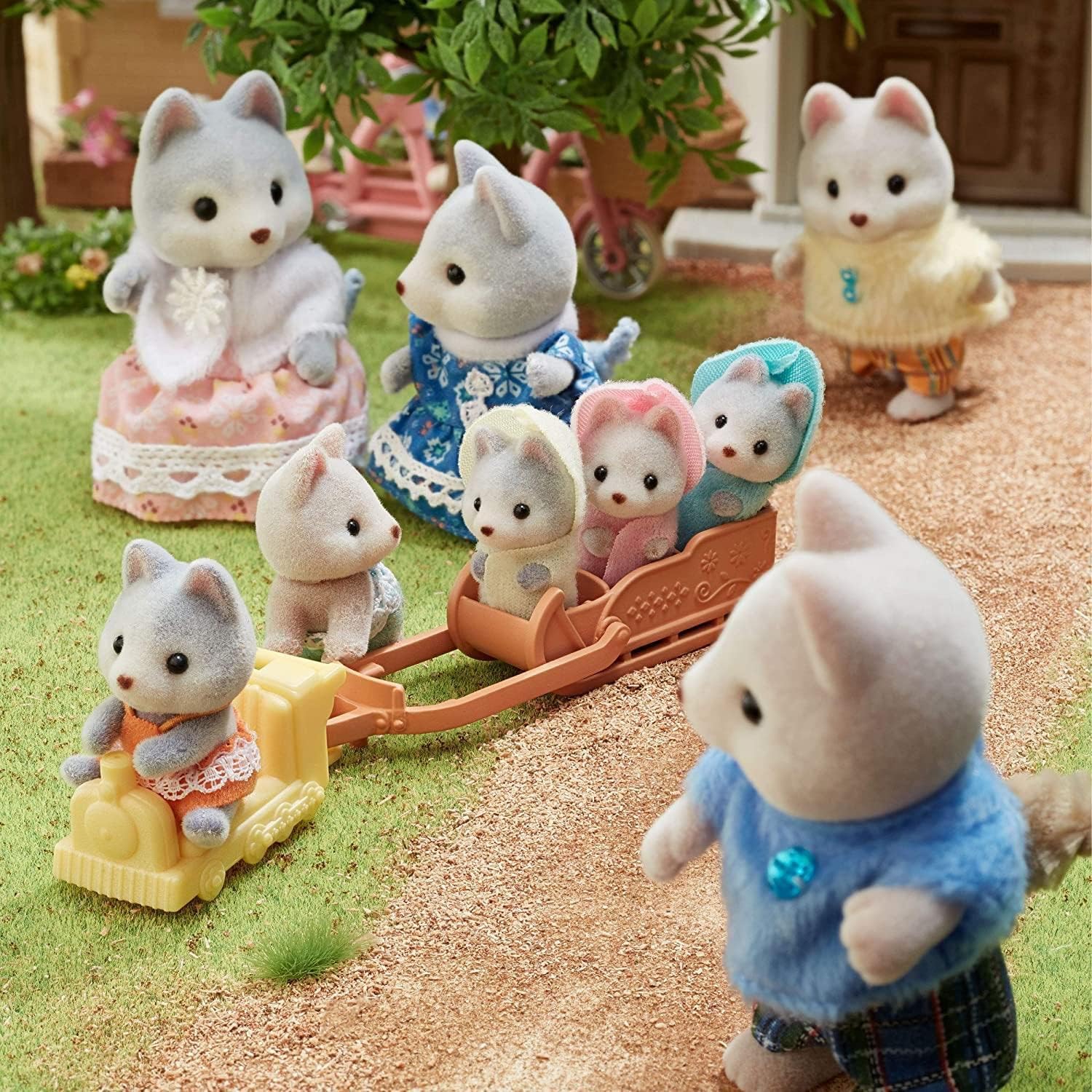 Sylvanian Families Husky Twins,Multicolor,3.7 x 2.3 x 3.4 cm