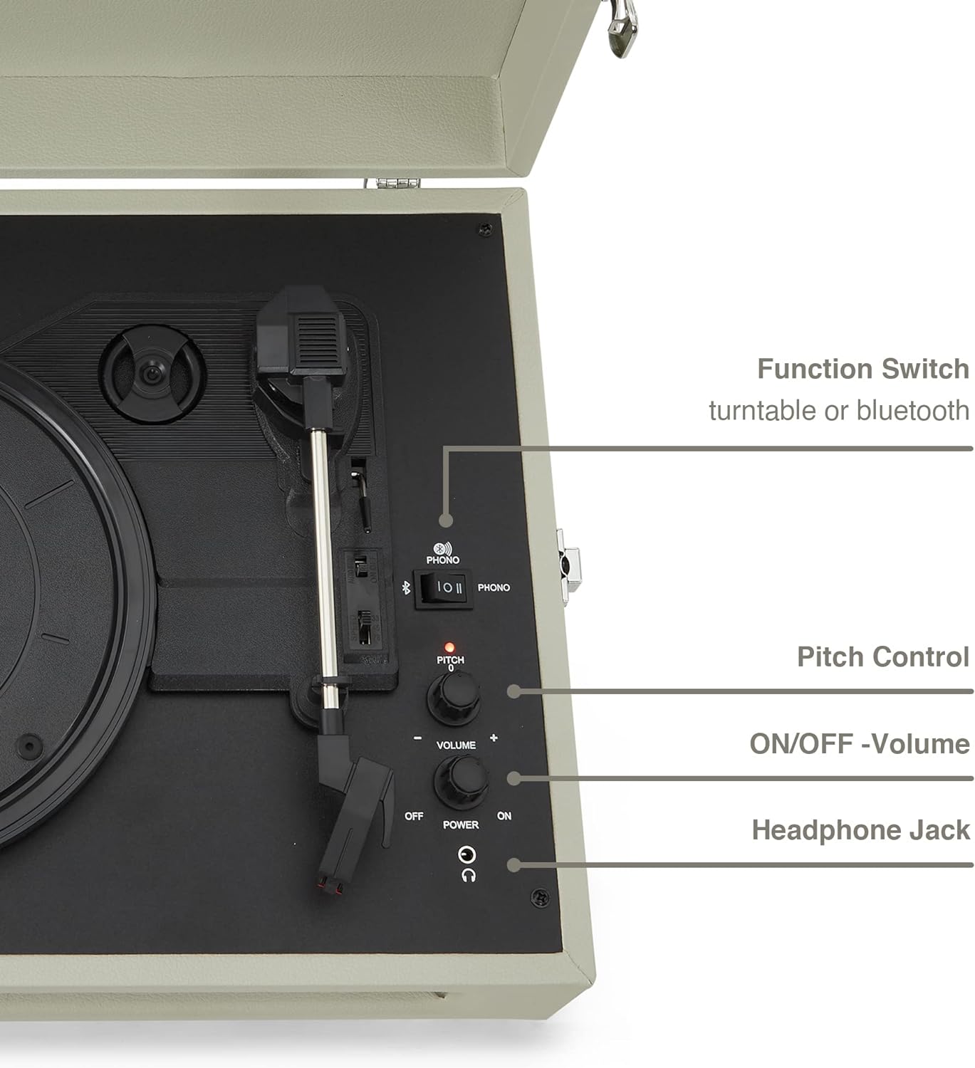 Voyager Portable Turntable Dune Now With